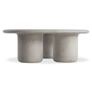 Bernhardt Bernhardt Sculptural Decliff Cocktail Table — Teardrop Cast Resin Pumice Finish, Low-Profile Artful Centerpiece 530013