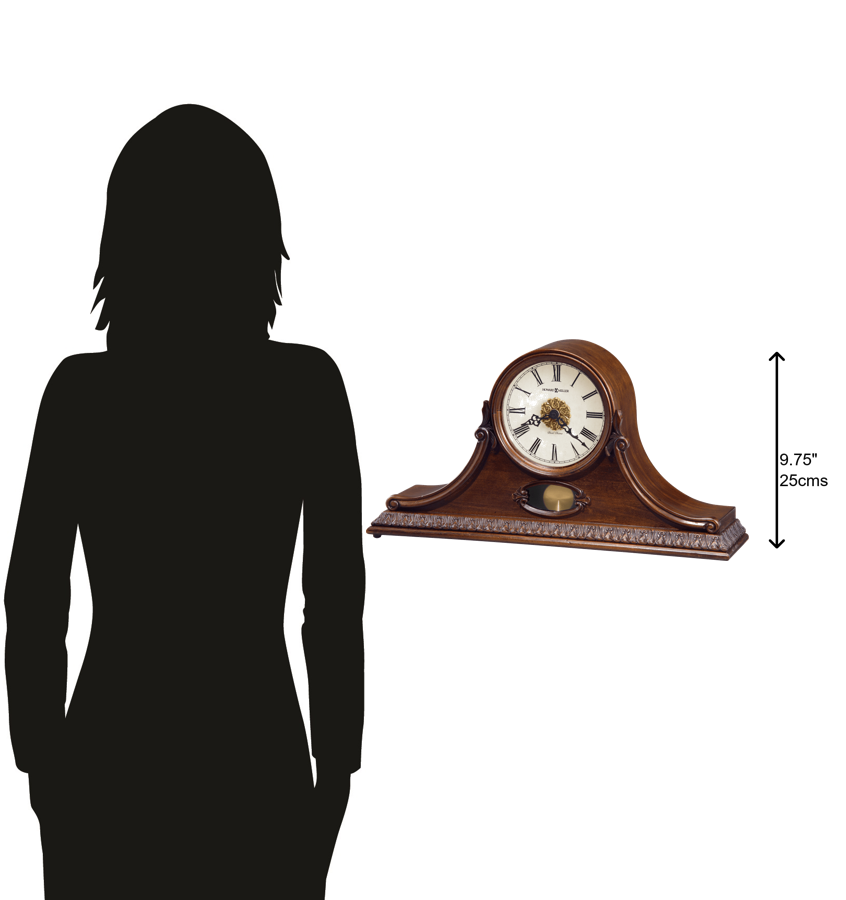 Hekman Furniture 635144 Elegant Hampton Cherry Mantel Clock With Dual-chime Movement And Antique Brass Pendulum Design Americana Cherry Andrea Mantel Clock 635144