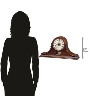 Hekman Furniture 635144 Elegant Hampton Cherry Mantel Clock With Dual-chime Movement And Antique Brass Pendulum Design Americana Cherry Andrea Mantel Clock 635144