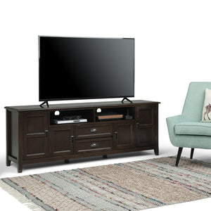 English Elm Burlington 72" Solid Wood Tv Media Stand In Mahogany Brown - Elegant Storage For Modern Living Rooms B136P159514
