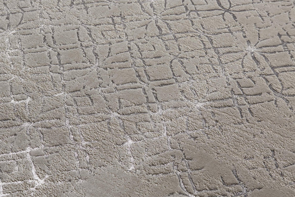 Feizy Rugs Micah Modern Abstract Area Rug - High-grade Soft Polyester, Stain Resistant, Easy Care, Contemporary Style Silver,Gray,White Polyester,Polypropylene 6943047fbgeslvh13