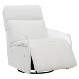 Parc Leather Power Motion Chair 229RLO White Leather Bernhardt