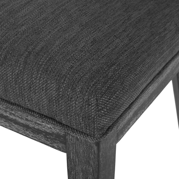 English Elm Dining Chair Set of 2 Solid Wood Textured Fabric Upholstered Farmhouse Modern Style 69408.00FCHAR
