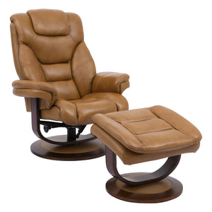 Parker House Parker Living Monarch - Butterscotch Manual Reclining Swivel Chair and Ottoman Butterscotch Top Grain Leather with Match (X) MMON#212S-BUT