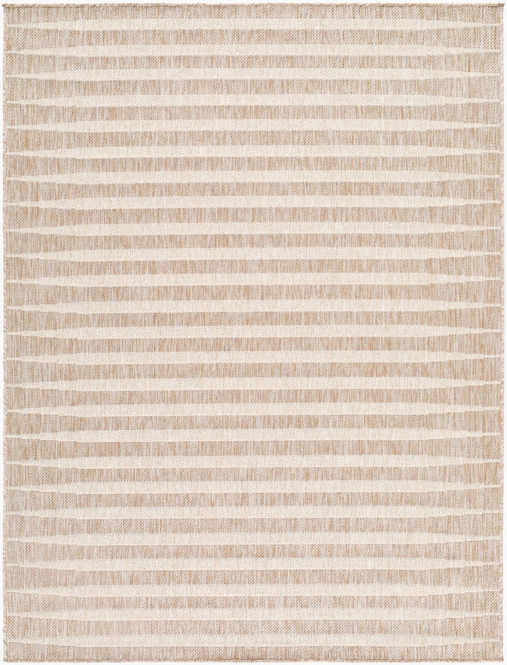 Livabliss Agave Polypropylene Indoor Outdoor Rug Modern Minimalist Woven Entryway Accent Tan, White 7'10" x 10' GAAG2300-71010