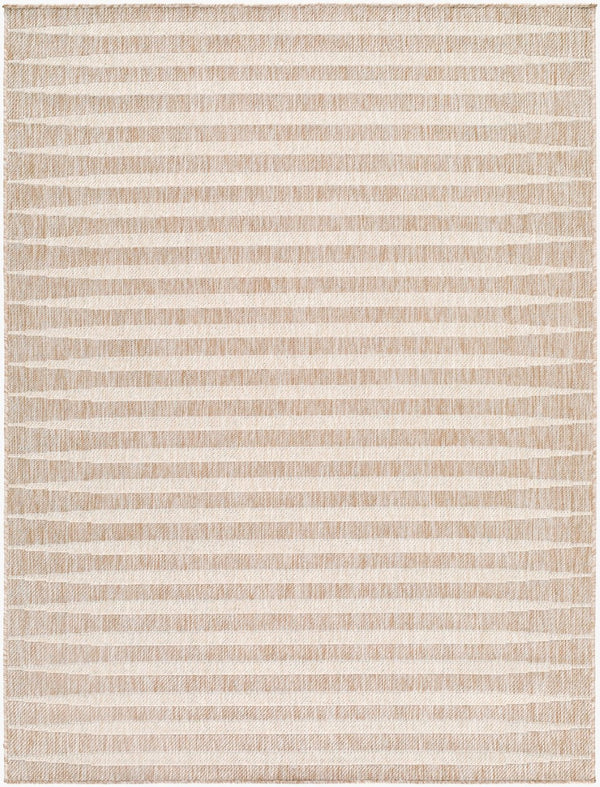 Livabliss Agave Polypropylene Indoor Outdoor Rug Modern Minimalist Woven Entryway Accent Tan, White 7'10" x 10' GAAG2300-71010