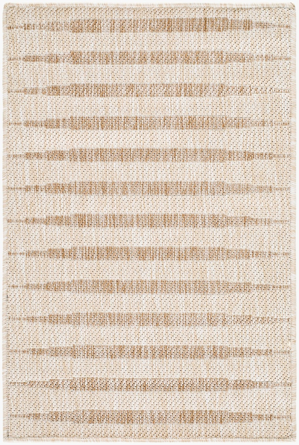 Livabliss Agave Polypropylene Flatweave Rug Turkish Woven Indoor Outdoor Entryway Accent White, Tan 2'7" x 7'3" GAAG2301-2773
