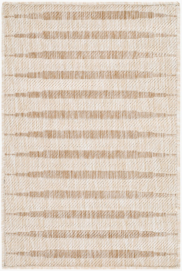 Livabliss Agave Polypropylene Flatweave Rug Turkish Woven Indoor Outdoor Entryway Accent White, Tan 2'7" x 7'3" GAAG2301-2773