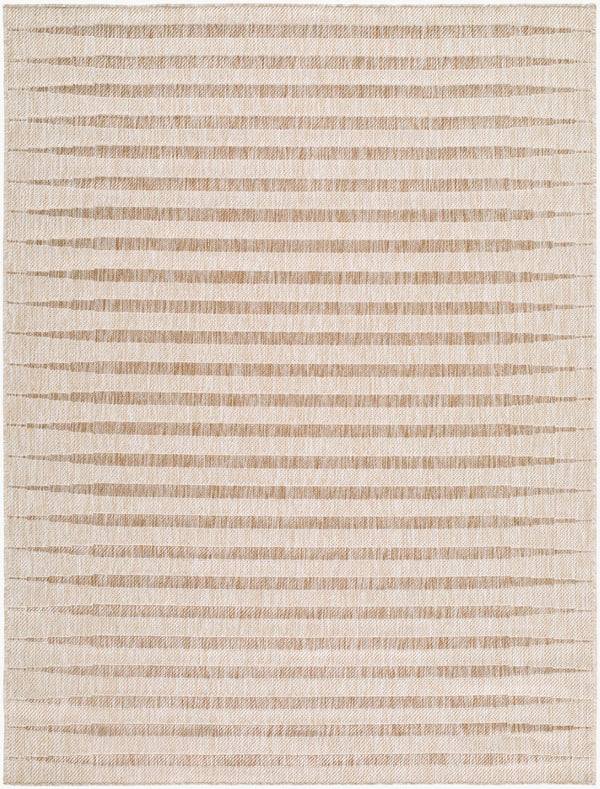 Livabliss Agave Polypropylene Flatweave Rug Turkish Woven Indoor Outdoor Entryway Accent White, Tan 5'3" x 7' GAAG2301-537