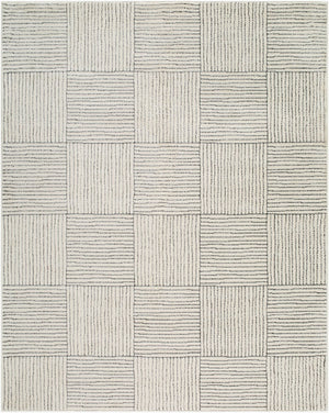 Livabliss Architect Gaar-2300 Striped Polyester Runner Rug with High-low Pile for Hallways Ivory, Black 7'10" x 10' GAAR2300-71010