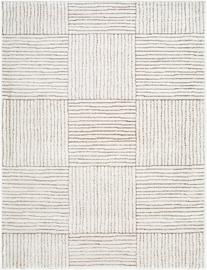 Livabliss Architect Galey Alix Stripe Runner Rug Woven Polyester for Hallway or Bedside Ivory, Dark Bro 6'7" x 9' GAAR2301-679