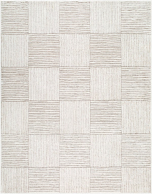 Livabliss Architect Galey Alix Stripe Runner Rug Woven Polyester for Hallway or Bedside Ivory, Dark Bro 7'10" x 10' GAAR2301-71010