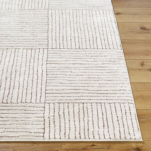 Livabliss Architect Galey Alix Stripe Runner Rug Woven Polyester for Hallway or Bedside Ivory, Dark Bro 2'7" x 7'3" GAAR2301-2773