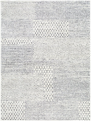 Livabliss Architect Galey Alix Geometric Runner Rug High Low Pile Polyester Hallway Entryway Ivory, Black 6'7" x 9' GAAR2302-679