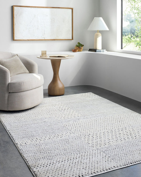 Livabliss Architect Galey Alix Geometric Runner Rug High Low Pile Polyester Hallway Entryway Ivory, Black 2'7" x 7'3" GAAR2302-2773