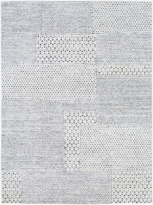 Livabliss Architect Galey Alix Geometric Runner Rug High Low Pile Polyester Hallway Entryway Ivory, Black 5'3" x 7' GAAR2302-537