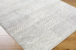 Livabliss Architect Galey Alix Geometric Runner Rug High Low Pile Polyester Hallway Entryway Ivory, Black 2'7" x 7'3" GAAR2302-2773