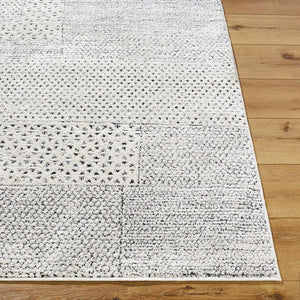 Livabliss Architect Galey Alix Geometric Runner Rug High Low Pile Polyester Hallway Entryway Ivory, Black 2'7" x 7'3" GAAR2302-2773