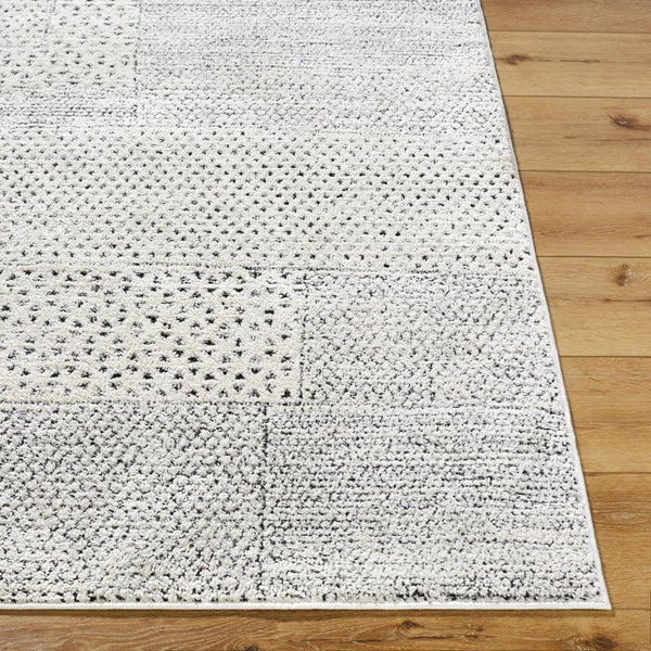 Livabliss Architect Galey Alix Geometric Runner Rug High Low Pile Polyester Hallway Entryway Ivory, Black 2'7" x 7'3" GAAR2302-2773
