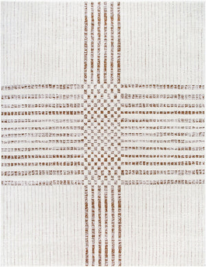 Livabliss Architect Checkerboard Polyester Area Rug with High Low Pile for Modern Living Spaces Ivory, Dark Bro 9'2" x 12' GAAR2303-9212