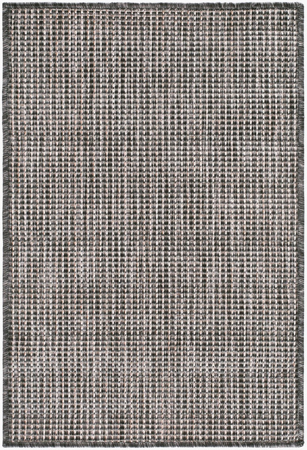 Livabliss Barberry Geometric Flatweave Polypropylene Rug Turkish Woven Indoor Outdoor Patio Accent Black, Tan 2'7" x 7'3" GABA2301-2773