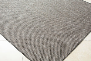 Livabliss Barberry Geometric Flatweave Polypropylene Rug Turkish Woven Indoor Outdoor Patio Accent Black, Tan 5'3" x 7' GABA2301-537