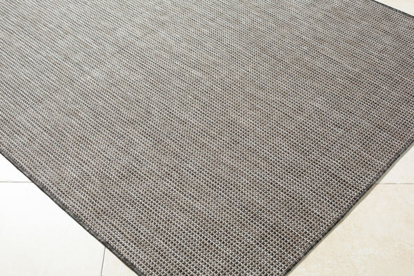 Livabliss Barberry Geometric Flatweave Polypropylene Rug Turkish Woven Indoor Outdoor Patio Accent Black, Tan 5'3" x 7' GABA2301-537