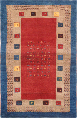 Pasargad Home Tribal Collection Hand-knotted Wool Area Rug – Vibrant Colors & Rich Textures   028458