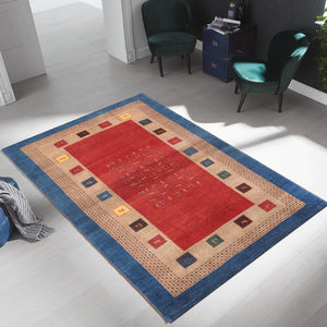 Pasargad Home Tribal Collection Hand-knotted Wool Area Rug – Vibrant Colors & Rich Textures   028458