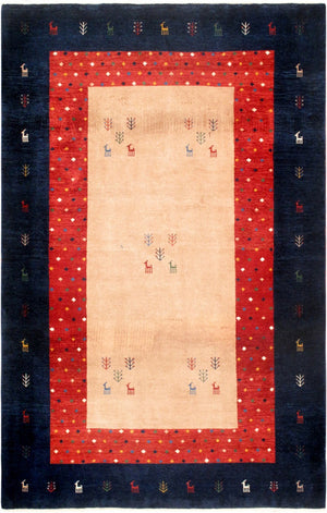 Pasargad Home Tribal Collection Hand-knotted Wool Area Rug – Vibrant Colors & Rich Textures   029407