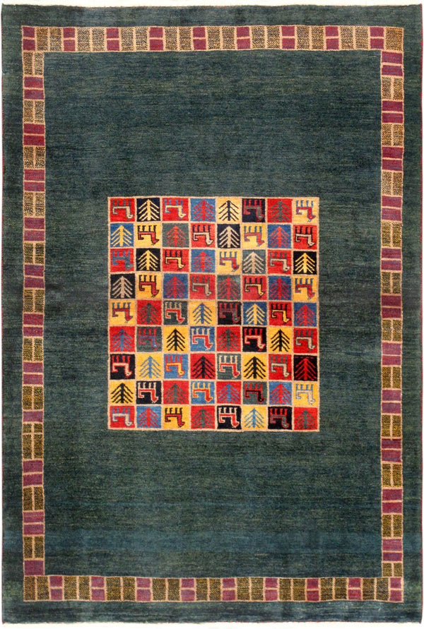 Pasargad Hand-knotted Tribal Area Rug – Luxurious Lamb's Wool In Vibrant Earthy Tones, 3' 3" X 5' 1"   029410