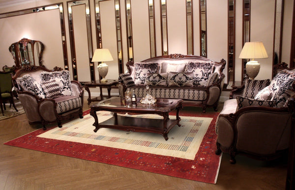 Pasargad Home Tribal Collection Hand-knotted Wool Area Rug – Vibrant Colors & Rich Textures   030227