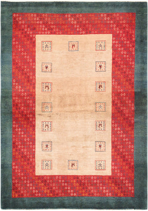 Pasargad Home Tribal Collection Hand-knotted Wool Area Rug – Vibrant Colors & Rich Textures   030237