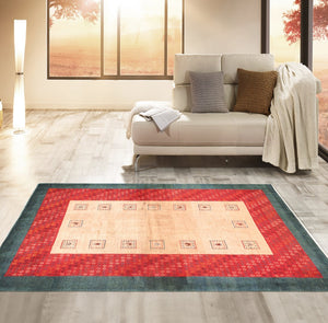 Pasargad Home Tribal Collection Hand-knotted Wool Area Rug – Vibrant Colors & Rich Textures   030237