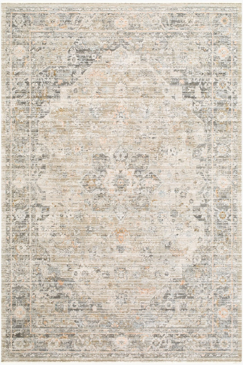 Livabliss Breckley Traditional Fringe Accent Rug Turkish Woven Polyester for Entryway or Bedroom Olive, Medium G 9' x 13'1" GABC2301-9131