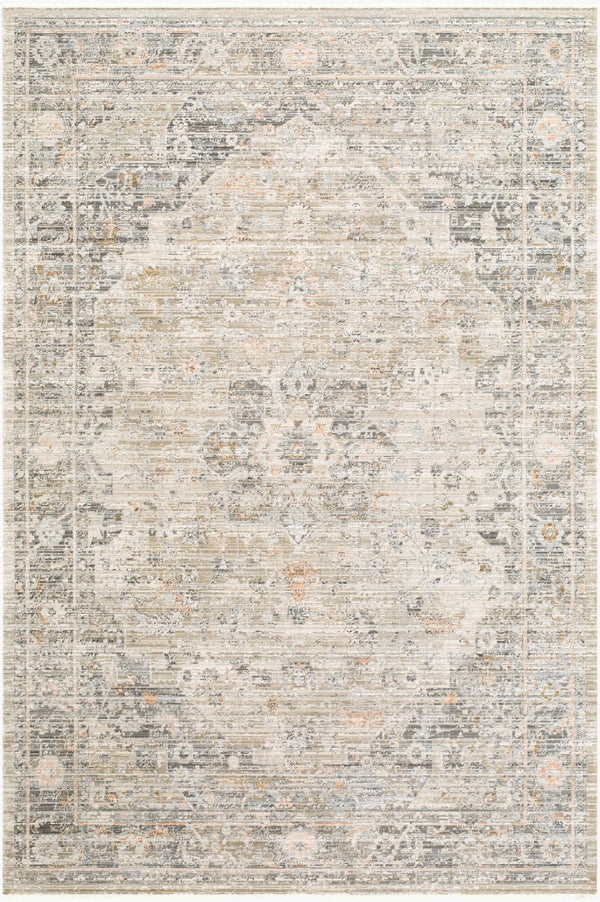Livabliss Breckley Traditional Fringe Accent Rug Turkish Woven Polyester for Entryway or Bedroom Olive, Medium G 9' x 13'1" GABC2301-9131
