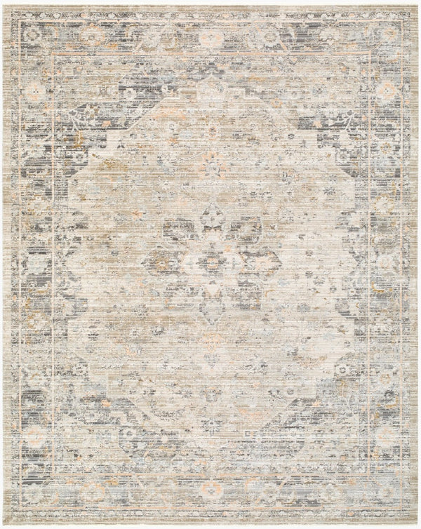 Livabliss Breckley Traditional Fringe Accent Rug Turkish Woven Polyester for Entryway or Bedroom Olive, Medium G 7'10" x 10' GABC2301-71010