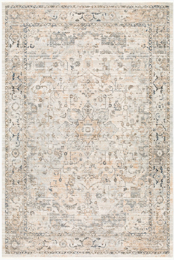 Livabliss Breckley Traditional Fringe Polyester Rug Turkish Woven for Entryway or Patio Medium Gray, Ch 6'7" x 9'6" GABC2303-6796