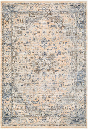 Livabliss Breckley Traditional Geometric Polyester Rug with Fringe for Entryway or Reading Nook Medium Gray, Br 6'7" x 9'6" GABC2304-6796