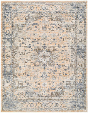Livabliss Breckley Traditional Geometric Polyester Rug with Fringe for Entryway or Reading Nook Medium Gray, Br 7'10" x 10' GABC2304-71010