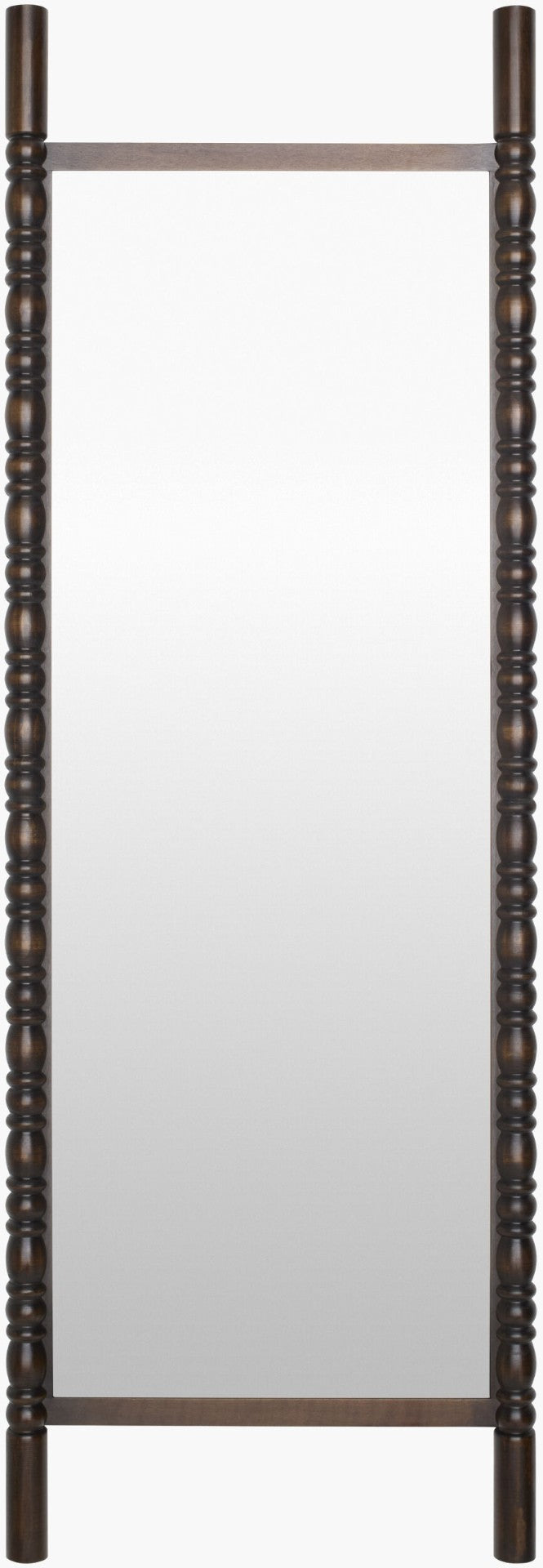 Livabliss Bennet Bohemian Global Full Length Floor Mirror Slim Frame Bedroom Entryway Accent Brown 65"H x 22"W x 2"D GABE002-65222