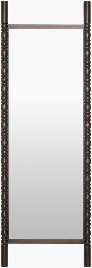 Livabliss Bennet Bohemian Global Full Length Floor Mirror Slim Frame Bedroom Entryway Accent Brown 65"H x 22"W x 2"D GABE002-65222