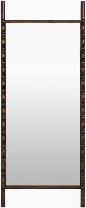 Livabliss Bennet Bohemian Global Full Length Floor Mirror Slim Frame Bedroom Entryway Accent Brown 73"H x 30"W x 2"D GABE002-73302