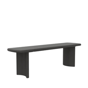 Gabrielle Sculptural Dining Bench with Curved Base for Modern Entryway or Room Seating