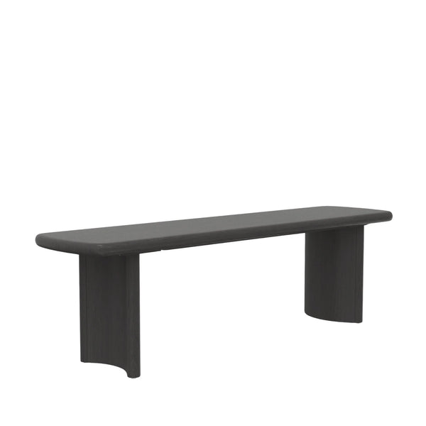 Gabrielle Sculptural Dining Bench with Curved Base for Modern Entryway or Room Seating