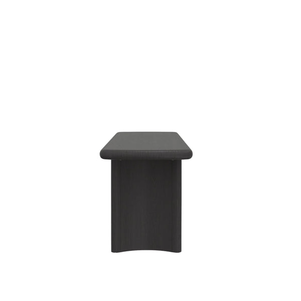 Gabrielle Sculptural Dining Bench with Curved Base for Modern Entryway or Room Seating