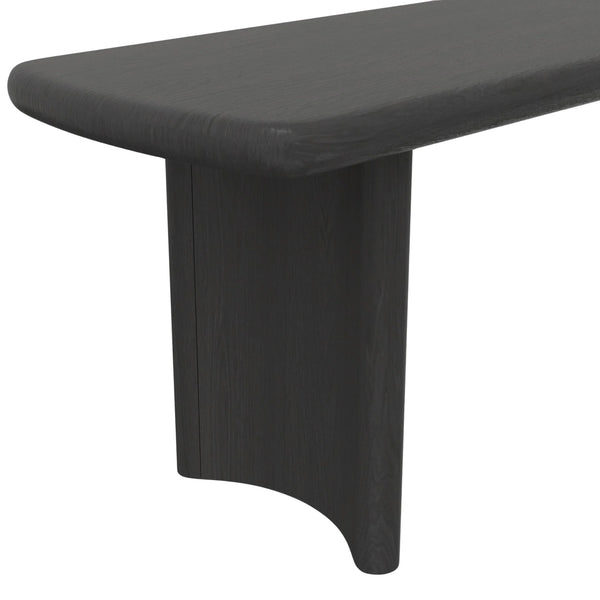 Gabrielle Sculptural Dining Bench with Curved Base for Modern Entryway or Room Seating