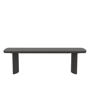 Gabrielle Sculptural Dining Bench with Curved Base for Modern Entryway or Room Seating