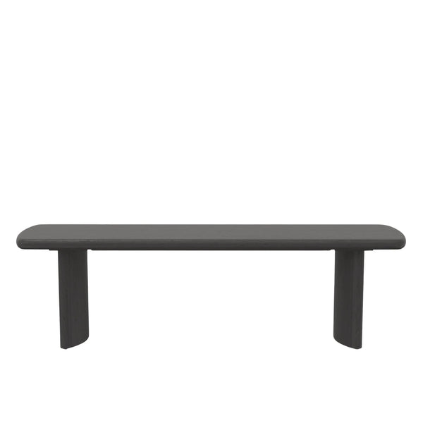 Gabrielle Sculptural Dining Bench with Curved Base for Modern Entryway or Room Seating