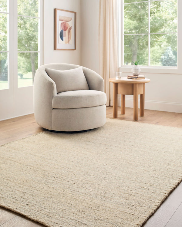 Livabliss Beverly Handwoven Jute Flatweave Rug Natural Fiber Artisan Accent for Entryway or Kitchen Ecru, Sandston 5' x 7'6" GABV2300-576